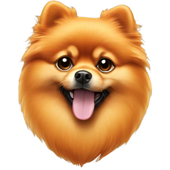 Orange cool Pomeranian  emoji
