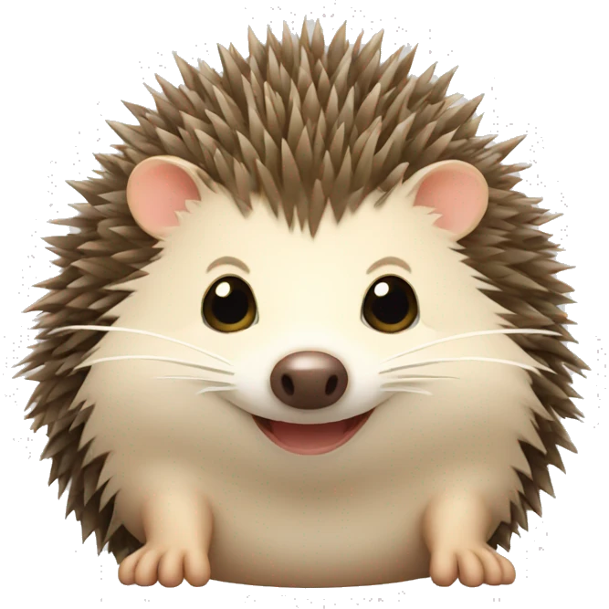 hedgehog + fat + winking emoji