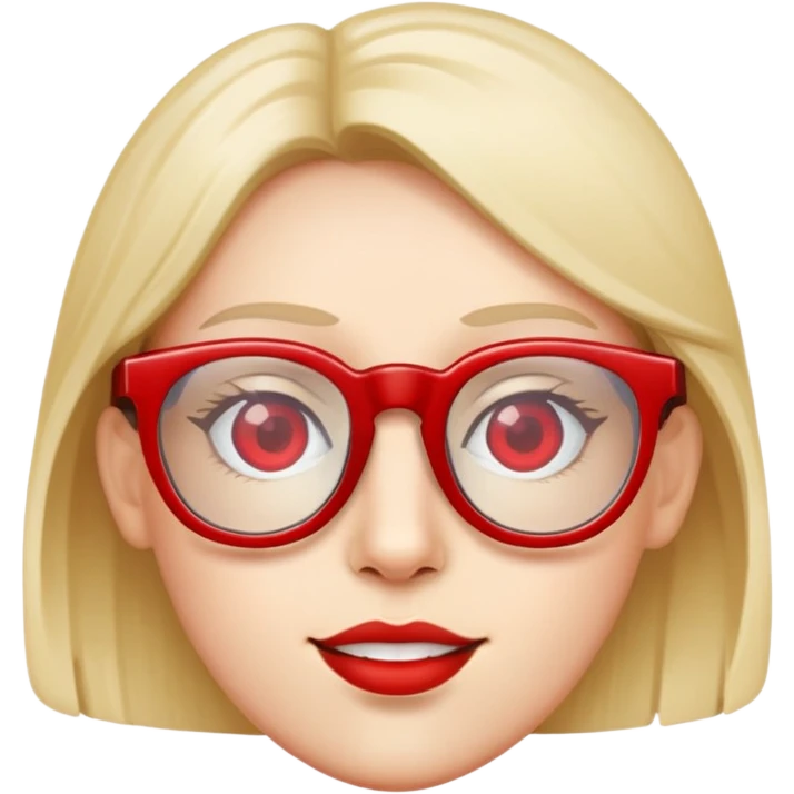 face with red glasses emoji
