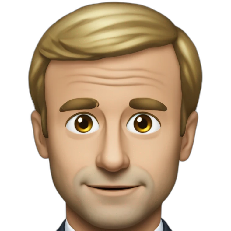 Emmanuel Macron dollars instead of eyes emoji