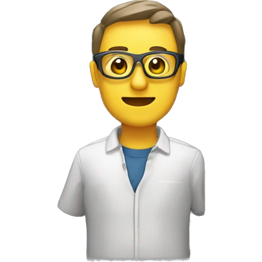 ingeniero con planos gafas oscuras saliendo por una puerta emoji