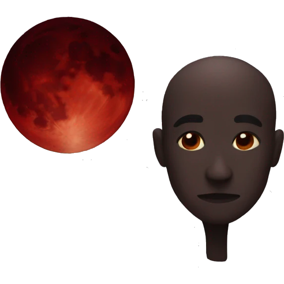 Dark red moon emoji