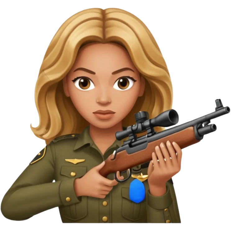 Beyonce shooting riffle  emoji