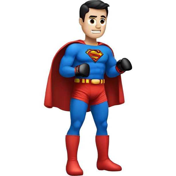 Superman wearing boxing gloves emoji