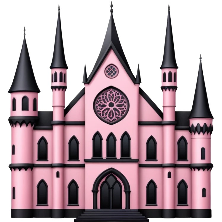Pink and black gothic architecture  emoji