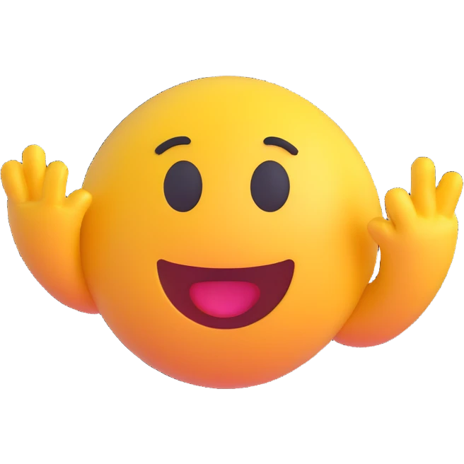 A talking emoji with a cute and expressive face emoji