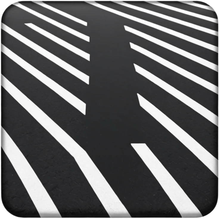 полосатая черно-белая дорога emoji