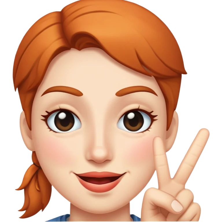 Winking with peace sign emoji