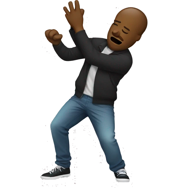 man is dabbing emoji