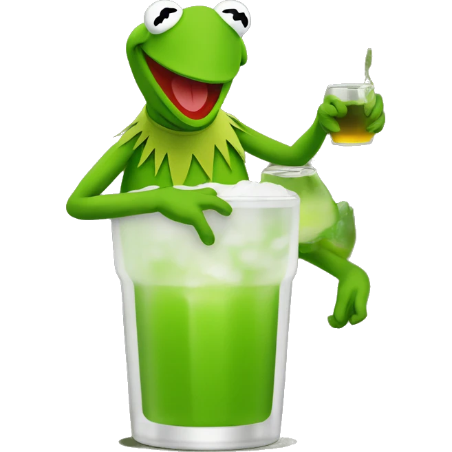 Kermit the frog day drinking emoji