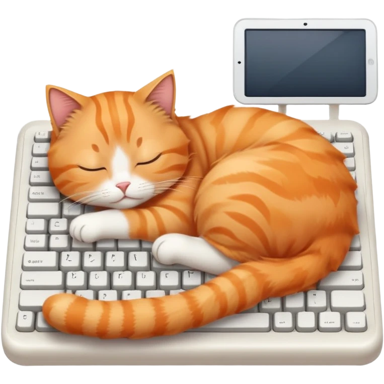 cat on keyboard emoji