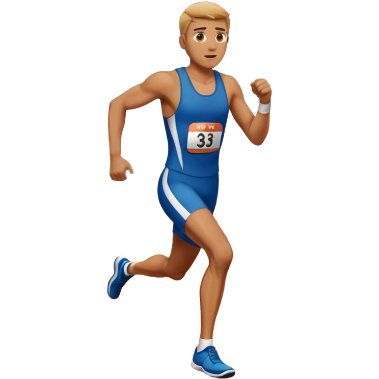 a man crossing Finish Line  emoji