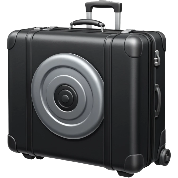 A compact rolling suitcase with a telescopic handle emoji