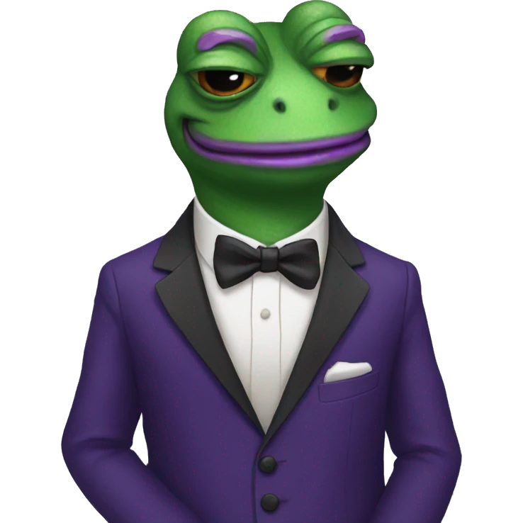 purple pepe in a suit emoji