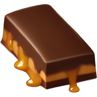 Piece of chocolate filled with caramel  emoji