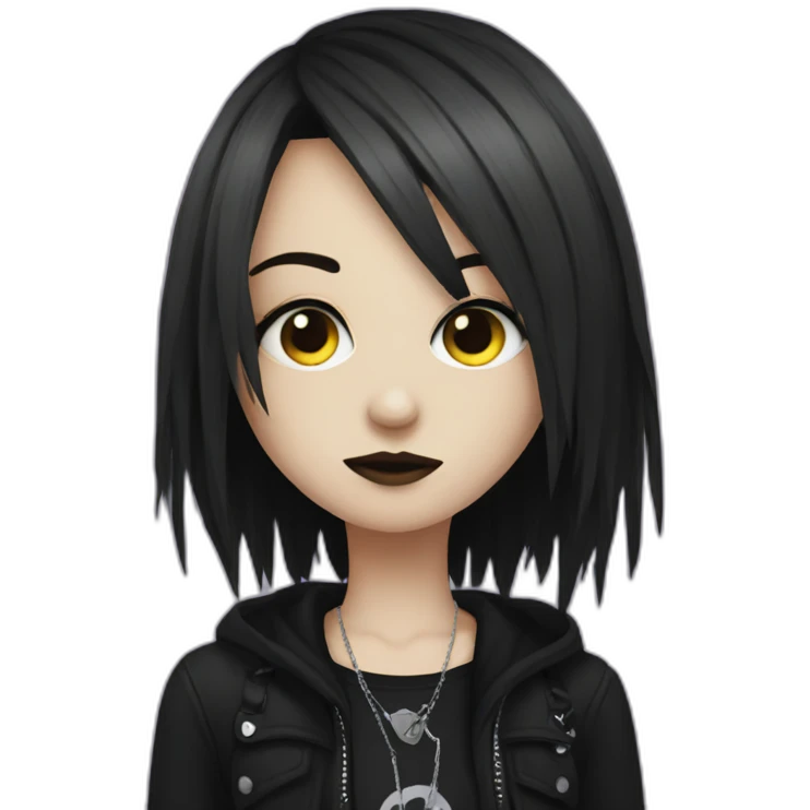 Emo goth girl emoji