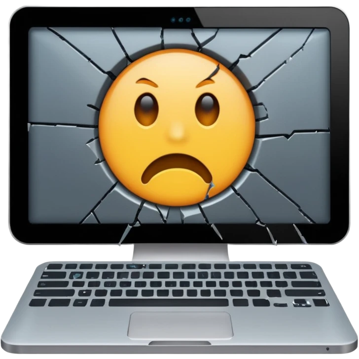damaged computer emoji