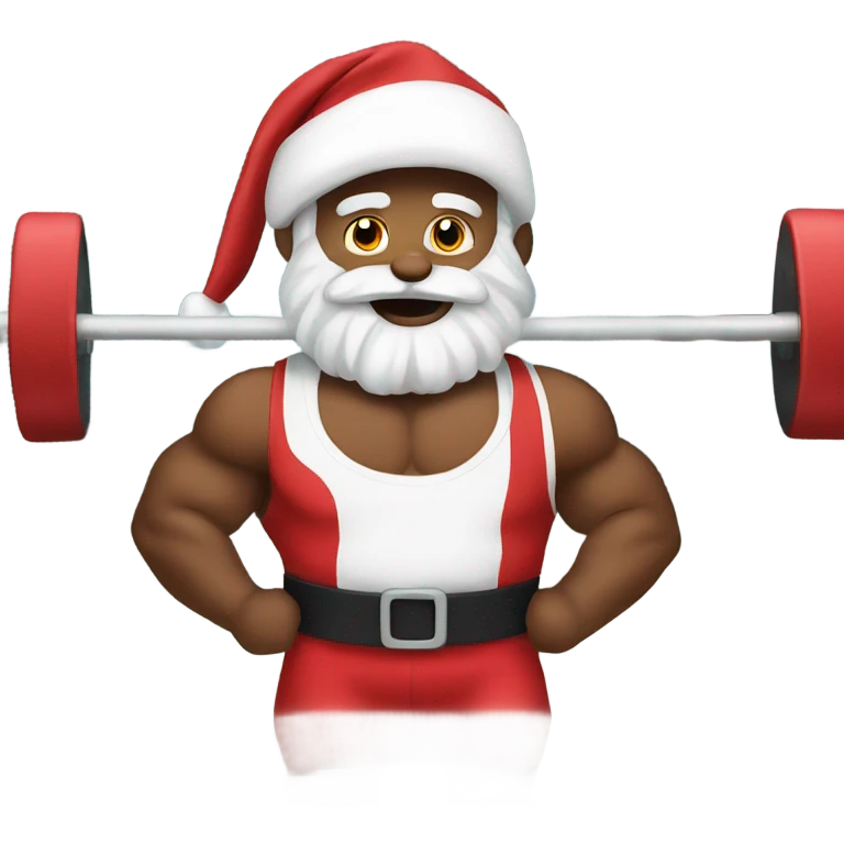 Santa at the gym emoji