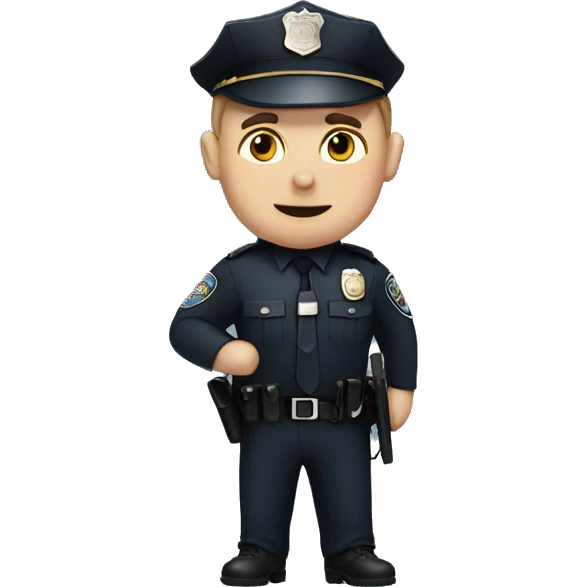 Cop holding a pig emoji