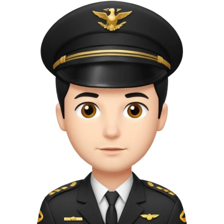 A male pilot with fair skin and short black hair emoji