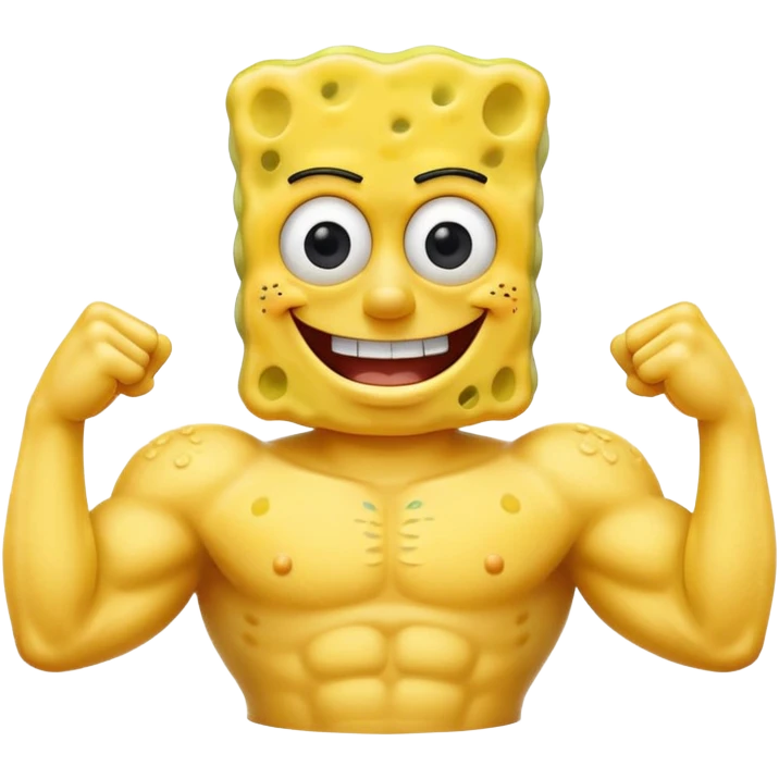 Make buff SpongeBob emoji