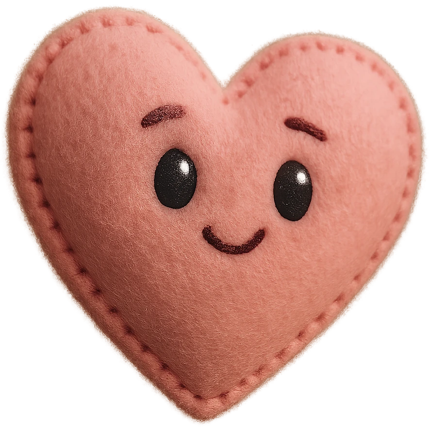 pink sticker soft texture heart emoji