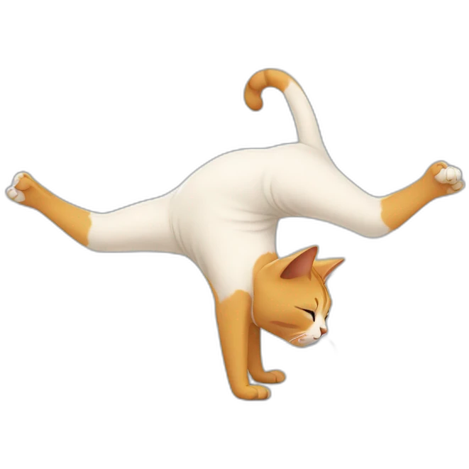 cat doing yoga emoji