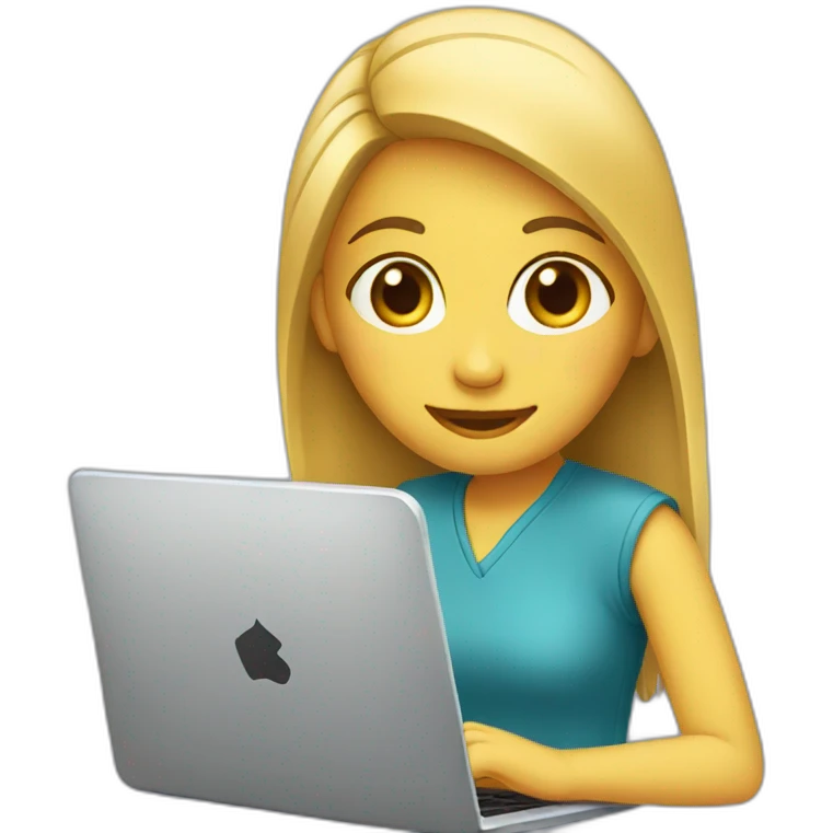 girl with laptop emoji