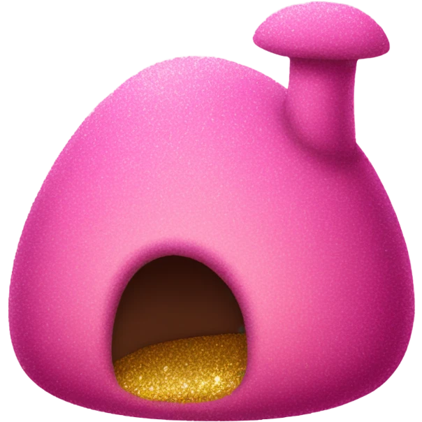Pink burrow with glitter  emoji