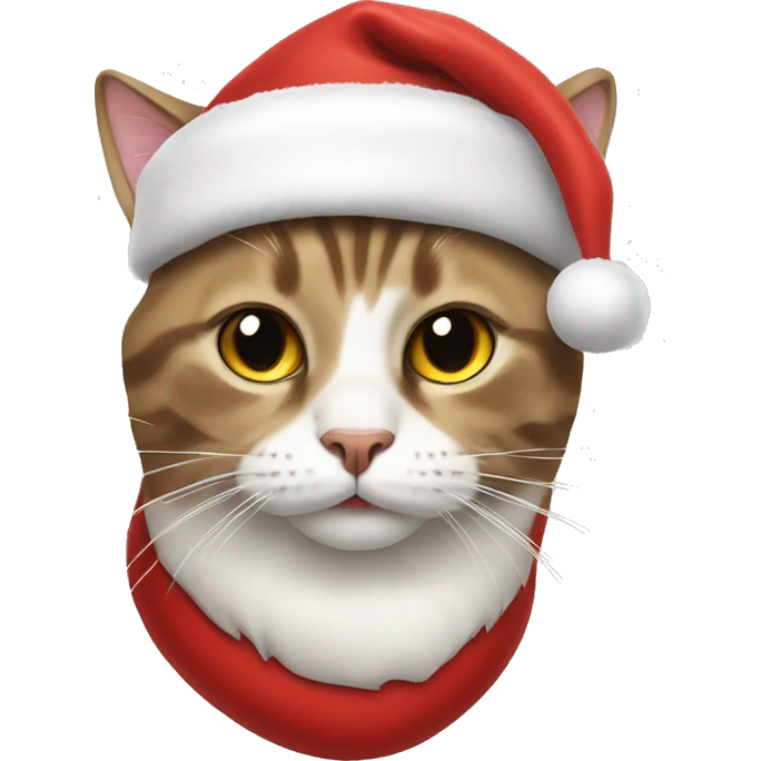 Cat with Santa hat emoji