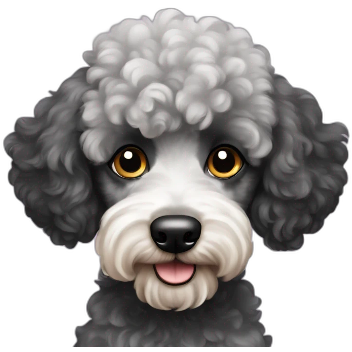 Black merle poodle emoji