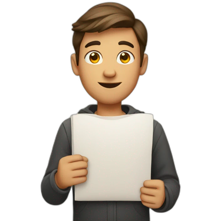 guy holding menu emoji