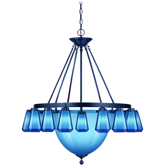 minimalist blue chandelier emoji