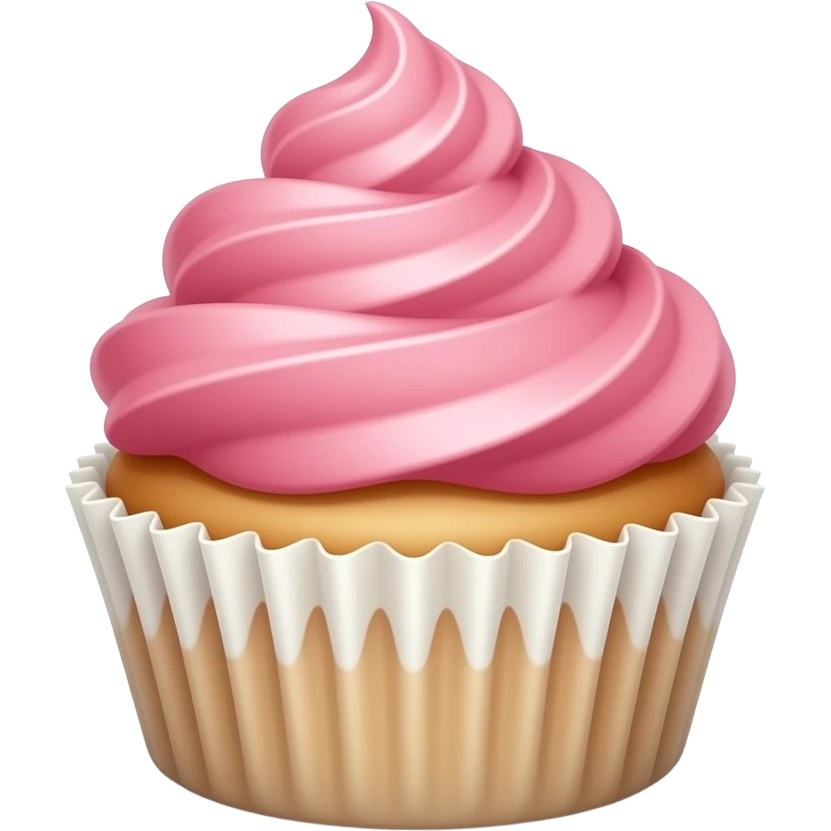 Cupcake with pink icing emoji
