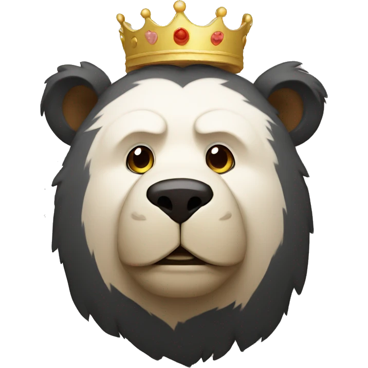 Oso con corona emoji
