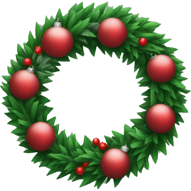 Christmas wreath emoji