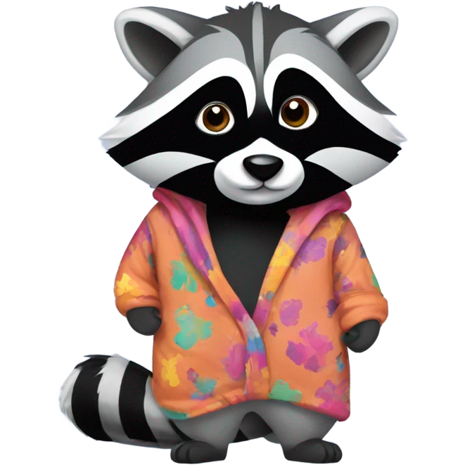 Raccoon in pajama emoji