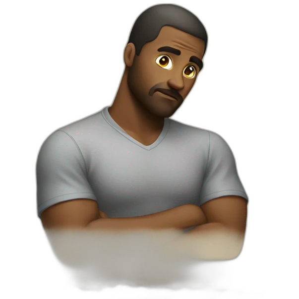 In thought pose emoji