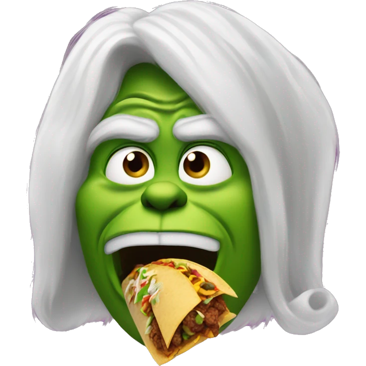 Grinch eating Taco Bell  emoji