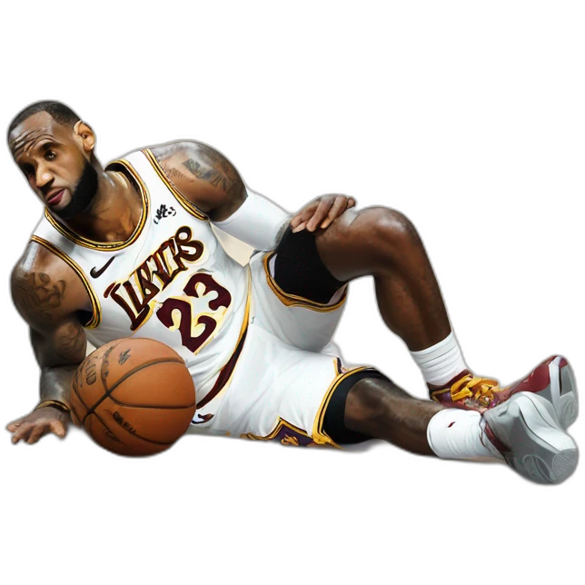Lebron flopping emoji
