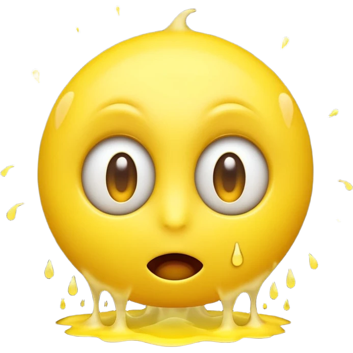 Yellow emoji face with eyes popping out like a spring, steam coming from ears, extreme shock, 3D glossy texture, vibrant colors." emoji
