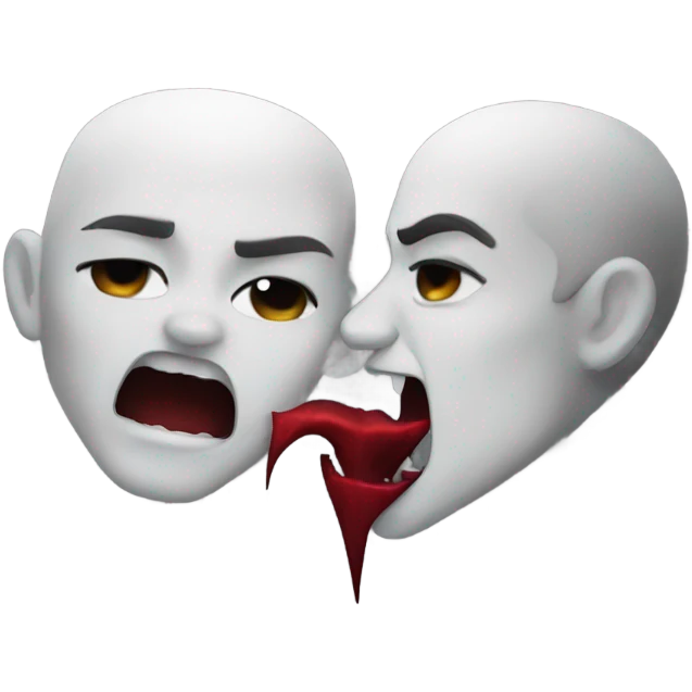 Two vampires kissing emoji