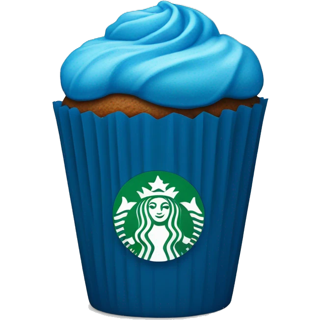 Blue Starbucks muffin emoji