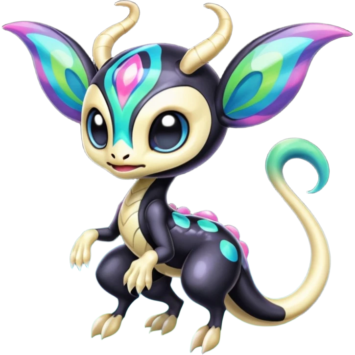 Colorful Exotic Meloetta-Venom-Stitch-Fakémon-creature-hybrid emoji