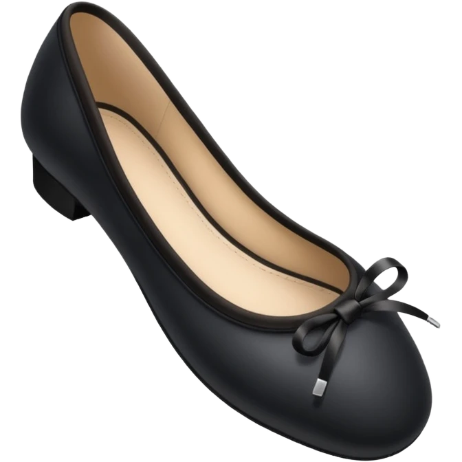 plain isolated black ballet shoes emoji