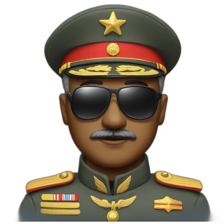Red Army general with sunglasses emoji