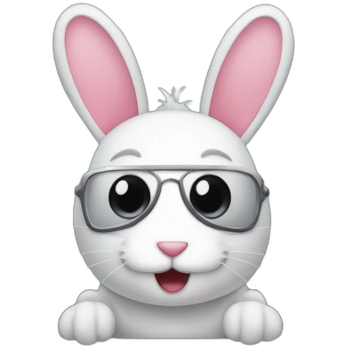 lapin sur avion emoji