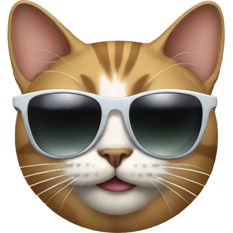 Cat with sunglasses emoji
