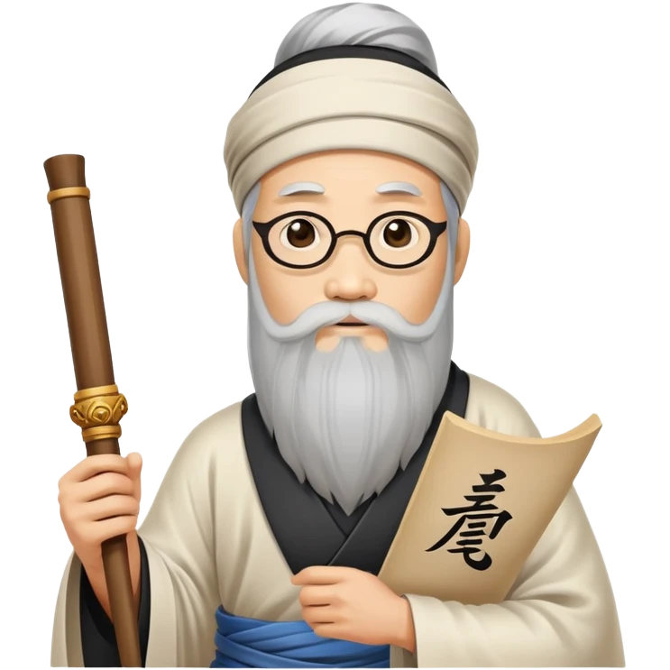 Ancient Taoist philosopher with a scroll emoji