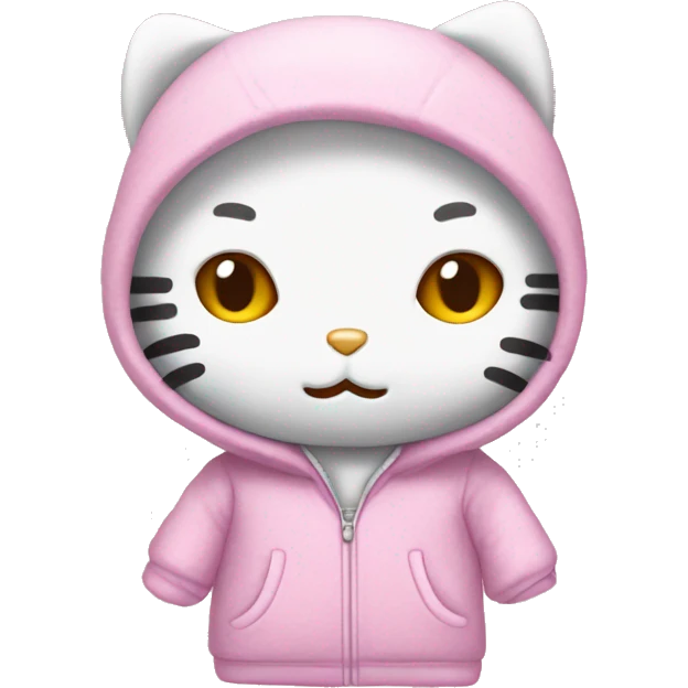 hello kitty cat in chill suit emoji